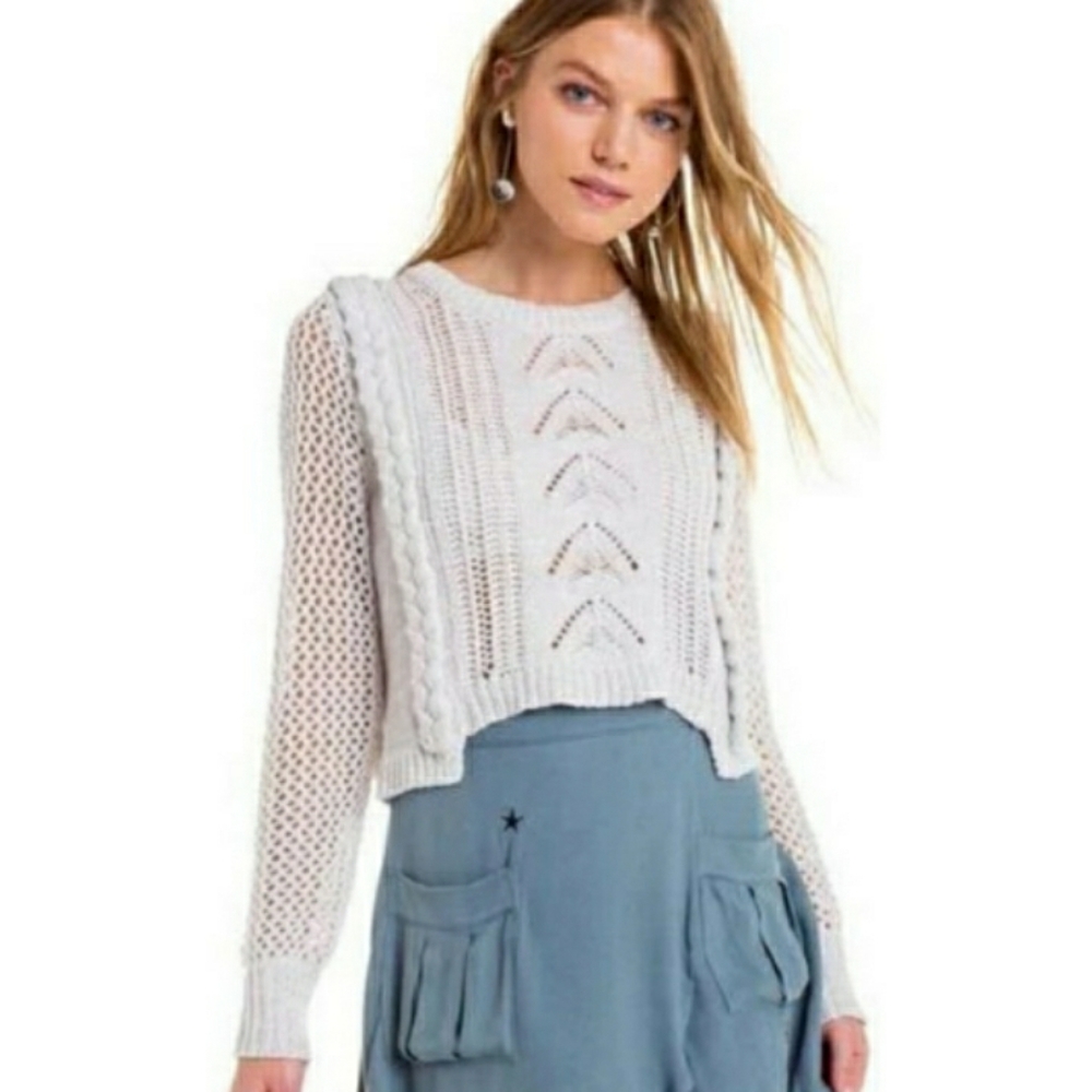 Wildfox 13th Knit White High Low Sweater
